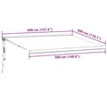 Miniatyrbilde 11 av 11: vidaXL Automatisk uttrekkbart markise brun 400x300 cm