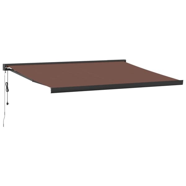 vidaXL Automatisk uttrekkbart markise brun 400x300 cm