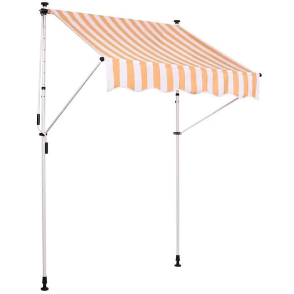 Westerly Clamp Markisgardin - CLP - Gul - Vattenavvisande och Anti-UV Canvas - Rostfritt stål - 350x120 cm