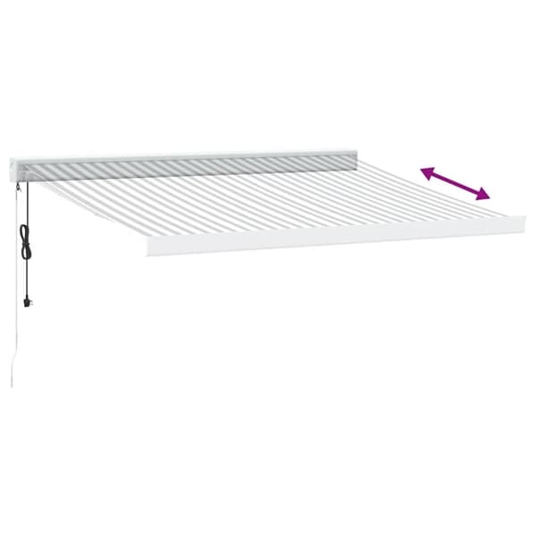 vidaXL Uttrekkbar markise antrasitt og hvit 3x2,5 m stoff og aluminium
