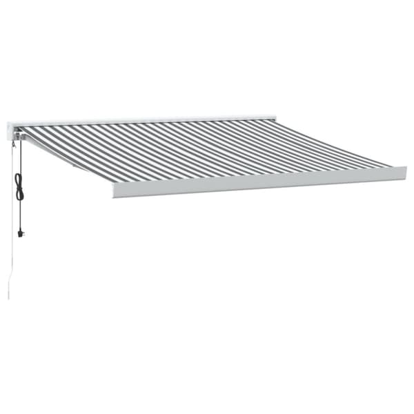 vidaXL Uttrekkbar markise antrasitt og hvit 3x2,5 m stoff og aluminium
