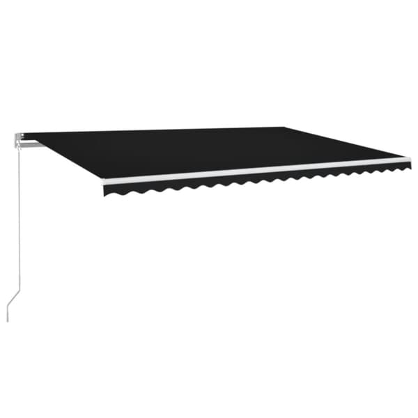 Sisäänkelattava markiisi LEDillä 500x300 cm antrasiitti