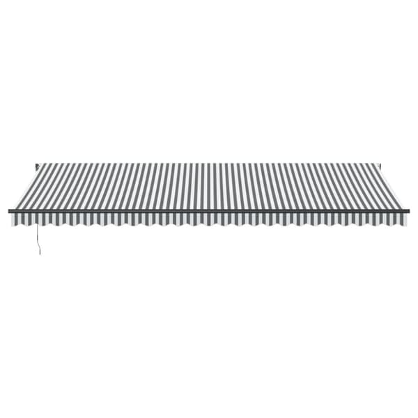 Automaattimarkiisi LEDillä antrasiitti/valkoinen 600x350 cm