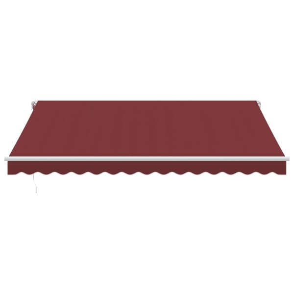 Käsin kelattava markiisi LED viininpunainen 400x300 cm