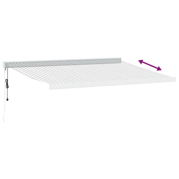 Markis infällbar antracit och vit 4,5x3 m tyg&aluminium