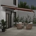 Miniatyrbillede 3 af 10: markise med LED-lys 600x300 cm automatisk betjening brun