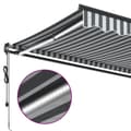 Miniatyrbillede 8 af 10: markise m. LED 450x300 cm automatisk betjening antracitgrå hvid