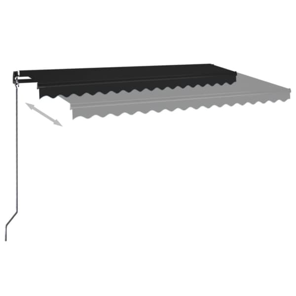 Markis manuellt infällbar 450x350 cm antracit