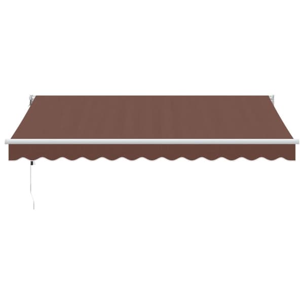 Markis automatiskt infällbar brun 350x250 cm