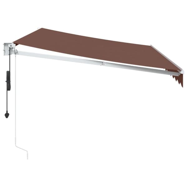 Markis automatiskt infällbar brun 350x250 cm