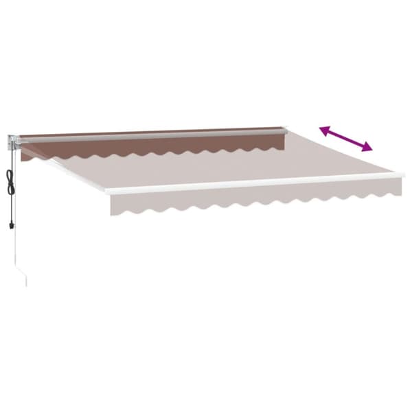 Markis automatiskt infällbar brun 350x250 cm