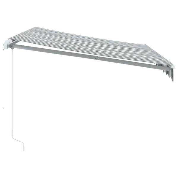Markis manuellt infällbar med LEDs antracit och vit 300x250 cm