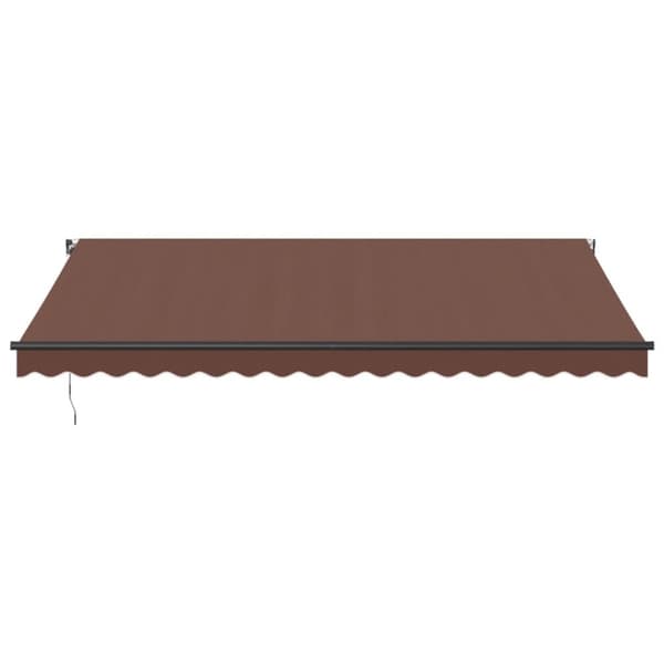 Käsin kelattava markiisi LED-valoilla ruskea 450x350 cm