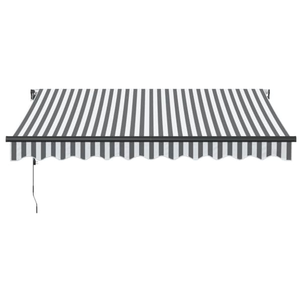 Automaattimarkiisi LEDit antrasiitti/valkoinen 300x250 cm