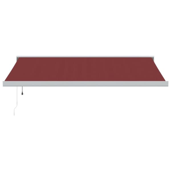 Markis automatiskt infällbar vinröd 450x300 cm