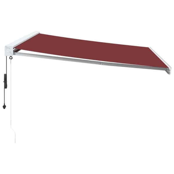 Markis automatiskt infällbar vinröd 450x300 cm