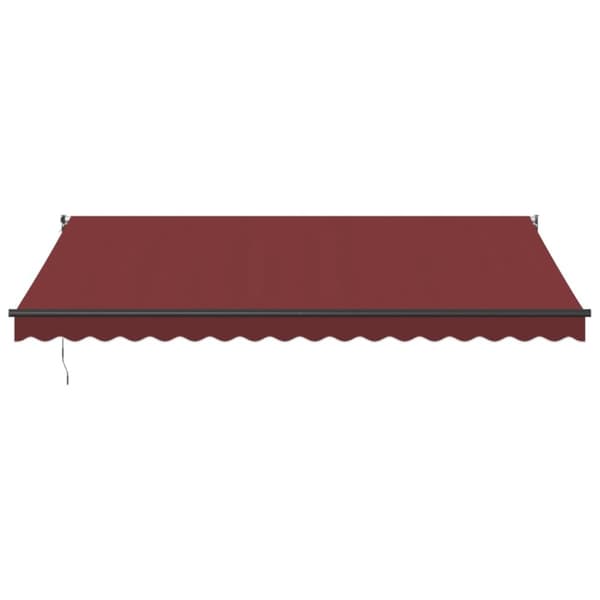 Markis automatiskt infällbar vinröd 450x300 cm