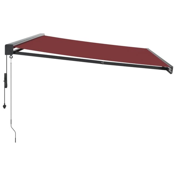 Markis automatiskt infällbar vinröd 500x300 cm