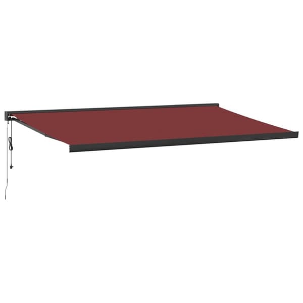 Markis automatiskt infällbar vinröd 500x300 cm