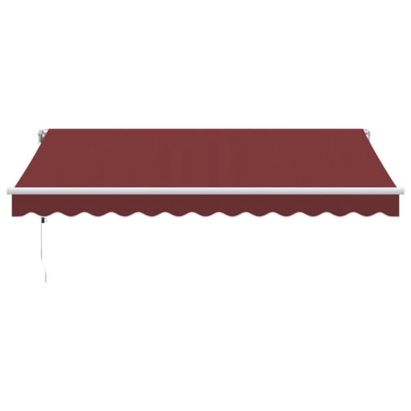 Markis automatiskt infällbar vinröd 350x250 cm