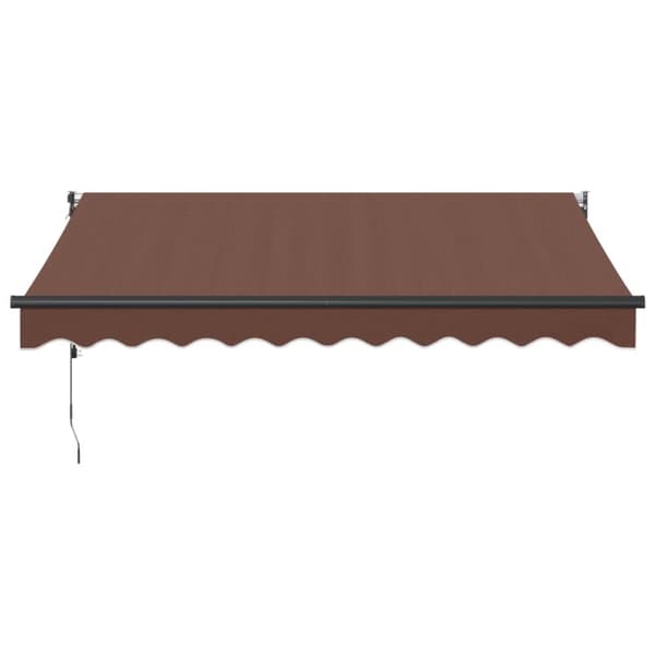 Markis automatiskt infällbar brun 300x250 cm