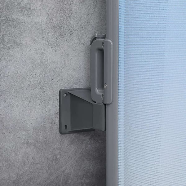 Rootz Vægbeslag til Sidemarkiser i aluminium - Monteringsbeslag - Grå - 9 cm x 8 cm x 12,8 cm - Nem montering