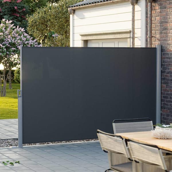 Rootz-sivumarkiisi terasseille ja parvekkeille - Privacy Screen - Aurinkosuoja - Antrasiitti - Alumiini ja polyesteri - 200cm x 400cm - 11kg