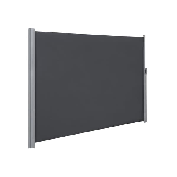 Rootz Sidemarkise til terrasser og altaner - Privatskærm - Solskærm - Antracit - Aluminium & Polyester - 200 cm x 400 cm - 11 kg