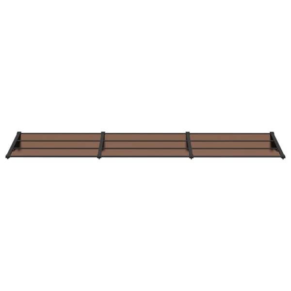 Entrétak svart 358,5x90 cm polykarbonat