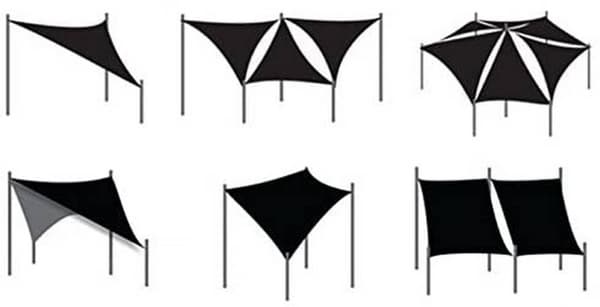 Rootz Sun Sail -katos - Varjostuspurje - Ulkomarkiisi - Vettä hylkivä - Repeämisenkestävä - 160g/m - 100% PES - Helppo asennus - Kermanvärinen - 3m x