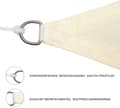 Miniatyrbillede 5 af 9: Rootz Sun Sail Canopy - Skyggefortelt - Udendørs solsejl - HDPE-stof - Rivefast - 180g/m² - 1,5m ledninger - 304 rustfrit stål - Creme - 35cm-100cm di
