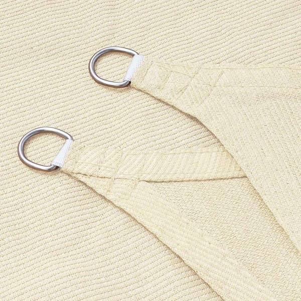 Rootz Sun Sail Canopy - Skyggefortelt - Udendørs solsejl - HDPE-stof - Rivefast - 180g/m² - 1,5m ledninger - 304 rustfrit stål - Creme - 35cm-100cm di