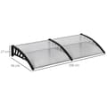 Miniatyrbillede 3 af 10: Rootz Entryway baldakin - Dørmarkise - Fordørs baldakin - Beskytter mod UV, regn, sne - Aluminiumsramme - 200cm x 96cm x 27cm