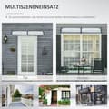Miniatyrbillede 6 af 10: Rootz Entryway baldakin - Dørmarkise - Fordørs baldakin - Beskytter mod UV, regn, sne - Aluminiumsramme - 200cm x 96cm x 27cm