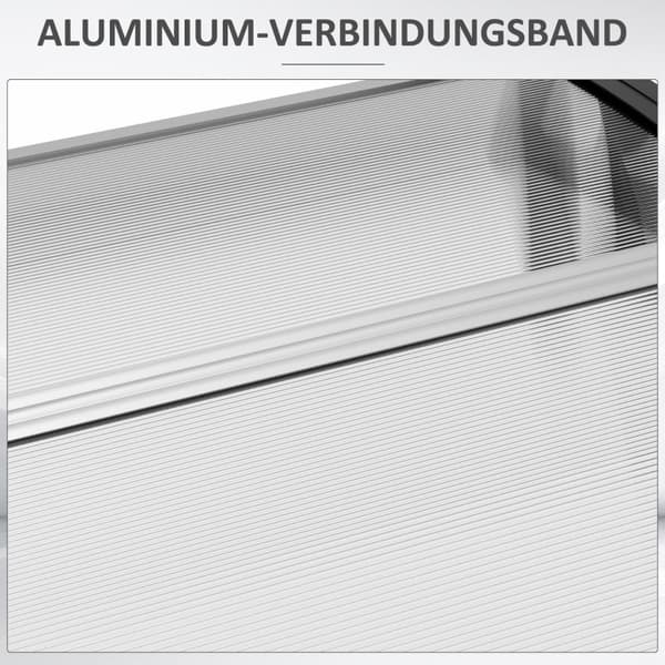 Rootz Entryway baldakin - Dørmarkise - Fordørs baldakin - Beskytter mod UV, regn, sne - Aluminiumsramme - 200cm x 96cm x 27cm
