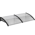 Miniatyrbillede 10 af 10: Rootz Entryway baldakin - Dørmarkise - Fordørs baldakin - Beskytter mod UV, regn, sne - Aluminiumsramme - 200cm x 96cm x 27cm