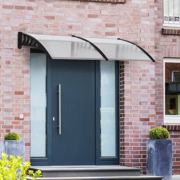 Rootz Entryway baldakin - Dørmarkise - Fordørs baldakin - Beskytter mod UV, regn, sne - Aluminiumsramme - 200cm x 96cm x 27cm