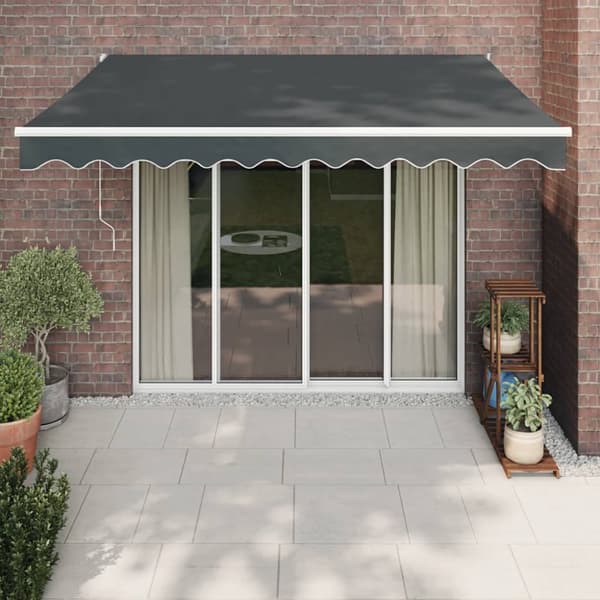 Markis infällbar antracit 3,5x2,5 m tyg&aluminium