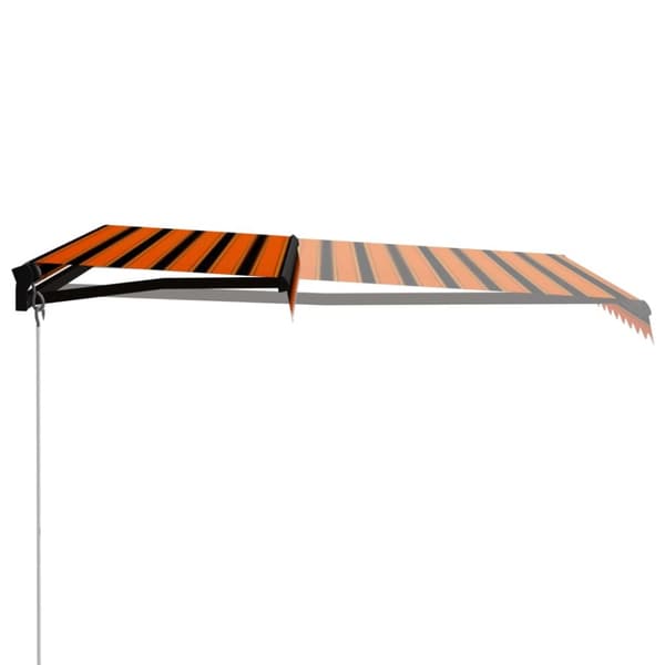 Markis manuellt infällbar 300x250 cm orange och brun