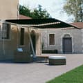 Miniatyrbild 1 av 2: Automatisk markis med vindsensor & LED 500x300 cm antracit