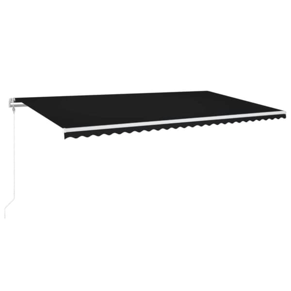 Automatisk markis med vindsensor & LED 600x350 cm antracit
