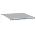 Miniatyrbild 2 av 2: Markis automatiskt infällbar med LEDs antracit&vit 500x300 cm