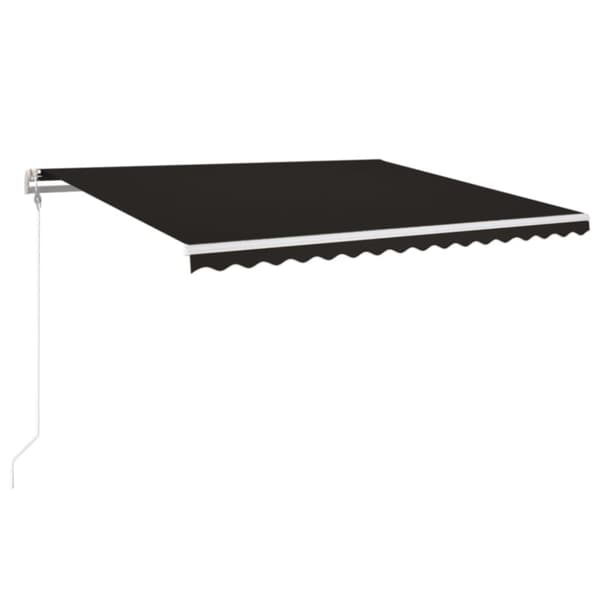 Automatisk markis med vindsensor & LED 450x350 cm antracit