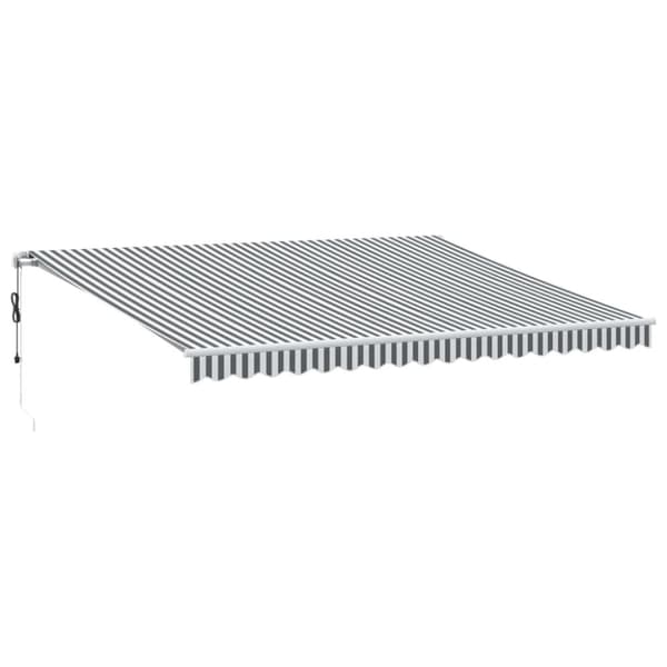 Markis automatiskt infällbar antracit&vit 450x350 cm