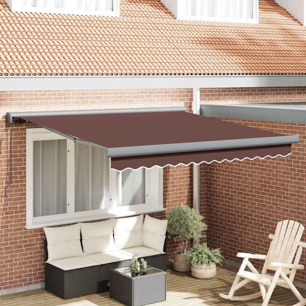 Markis manuellt infällbar 300x250 cm brun