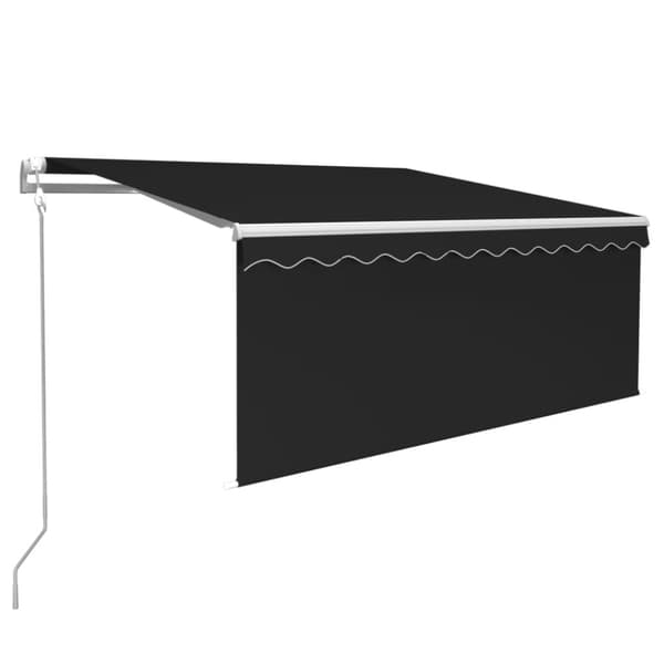 Automatisk markis med rullgardin 3,5x2,5 m antracit