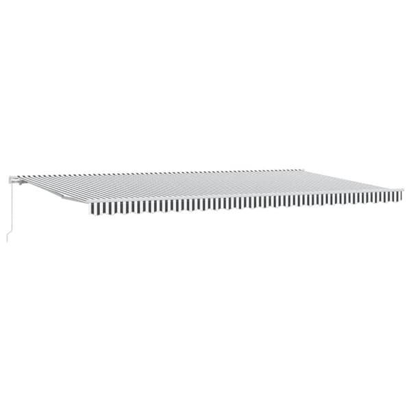 Markis manuellt infällbar antracit&vit 500x300 cm