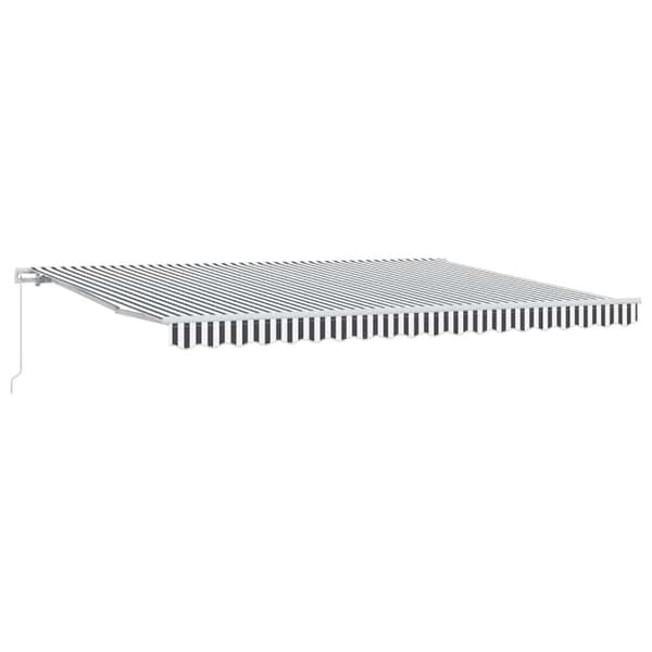Markis manuellt infällbar antracit&vit 450x300 cm