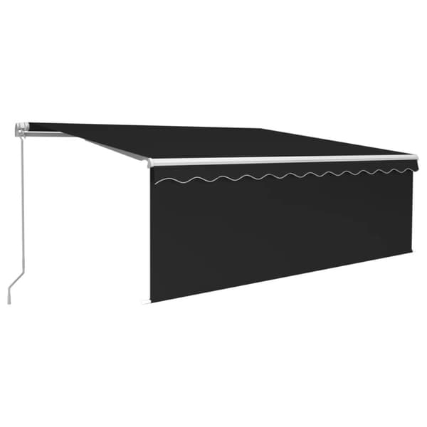 Manuell markis med rullgardin 4x3m antracit
