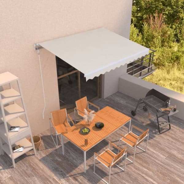 Automatisk markis 350x250 cm gräddvit